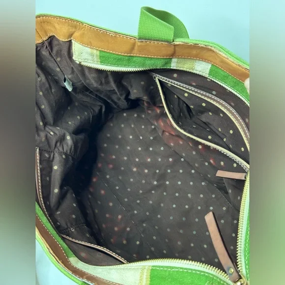 Kate Spade Green and Cream Striped Tote - Picture 10 of 11